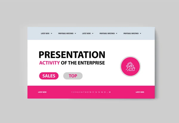 Üzleti bemutató prospektus infographics reklám termékek és szolgáltatások — Stock Vector