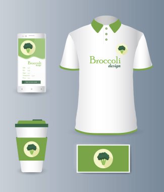 Piyasada pazarlama promosyon mal ve hizmetleri için bir koleksiyon şık şık öğelerin sunumu