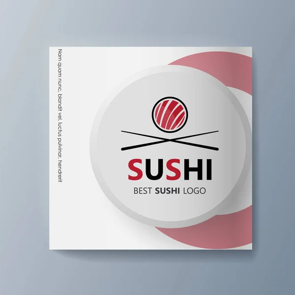 Geschäftspräsentation Sushi Werbung für Waren und Dienstleistungen — Stockvektor