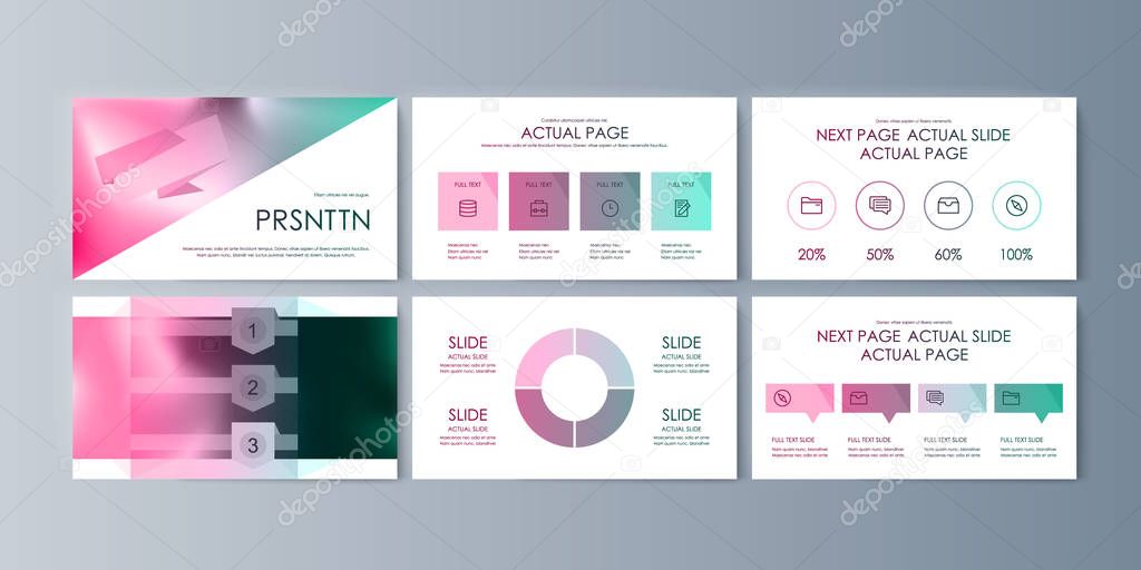 Set of brochures infographics for marketing the promotion goods and services on market