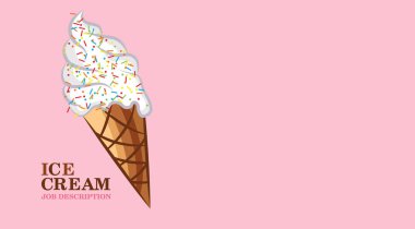 Brochure cover used in marketing and advertising ice cream clipart