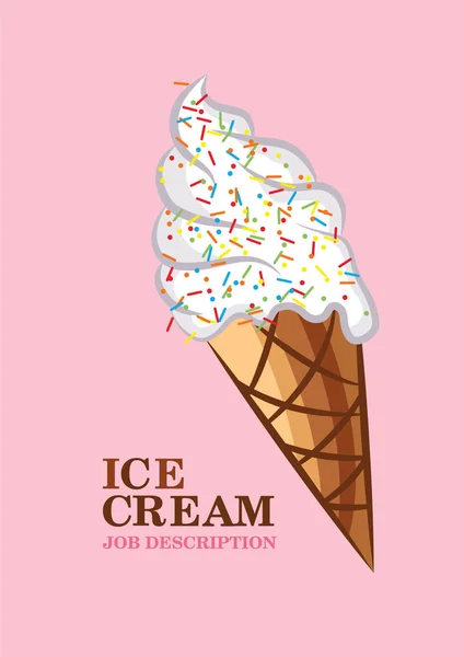 用于营销和广告冰淇淋的手册封面 — 图库矢量图片