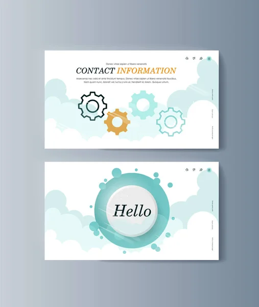 Set van brochures voor marketing promotie en de bezorg goederen — Stockvector
