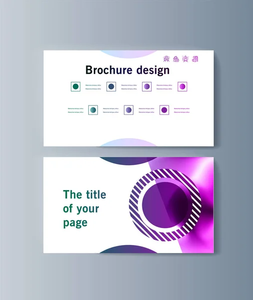 Série de brochures infographies pour la commercialisation des biens et services de promotion sur le marché — Image vectorielle