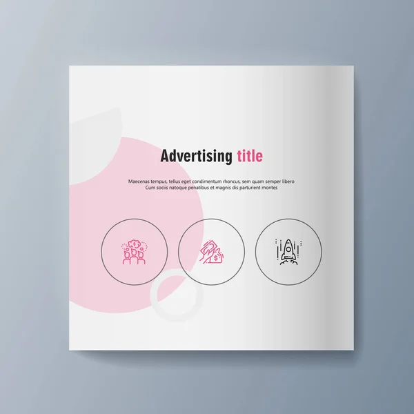 Брошюра бизнес-презентации рекламных товаров и услуг — стоковый вектор