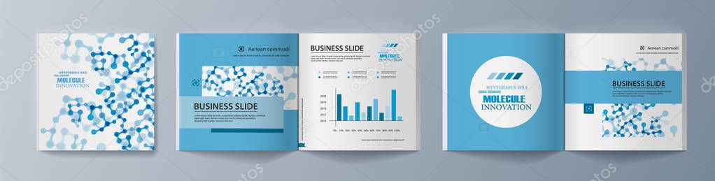 Set of brochures for marketing the promotion goods and services on market