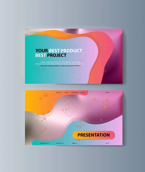 Série de brochures pour la commercialisation des biens et services de promotion sur le marché — Image vectorielle