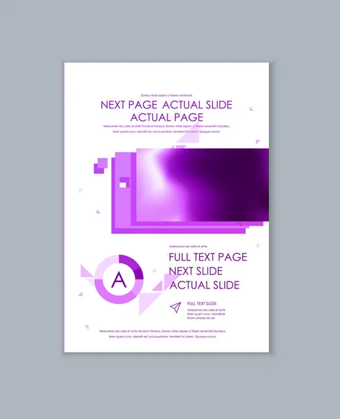 Brochure de présentation commerciale biens et services publicitaires — Image vectorielle