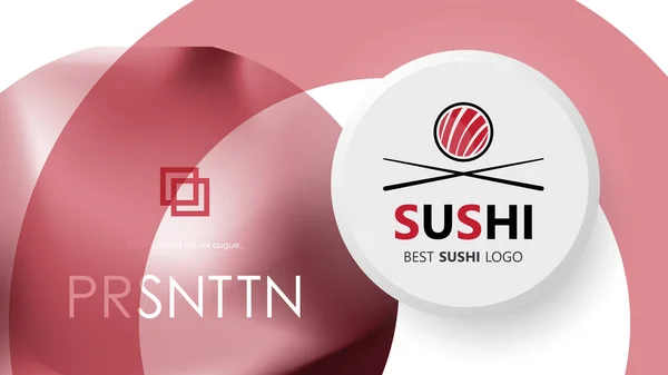 Broschüre deckt Sushi in Marketing und Werbung ab — Stockvektor