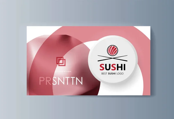 Geschäftspräsentation Sushi Werbung für Waren und Dienstleistungen — Stockvektor