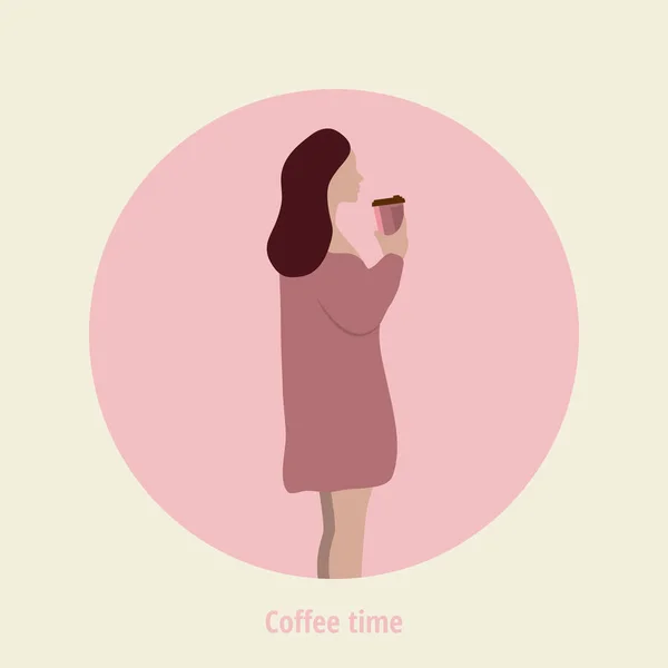Kaffe utmärkt dryck alltid. Cool design. Färgglada illustration — Stock vektor
