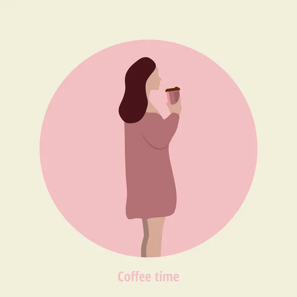 Café excelente bebida siempre. Buen diseño. Colorida ilustración — Vector de stock