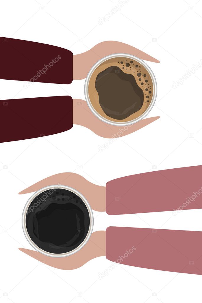 Coffee excellent drink always. Cool design. Colorful illustration