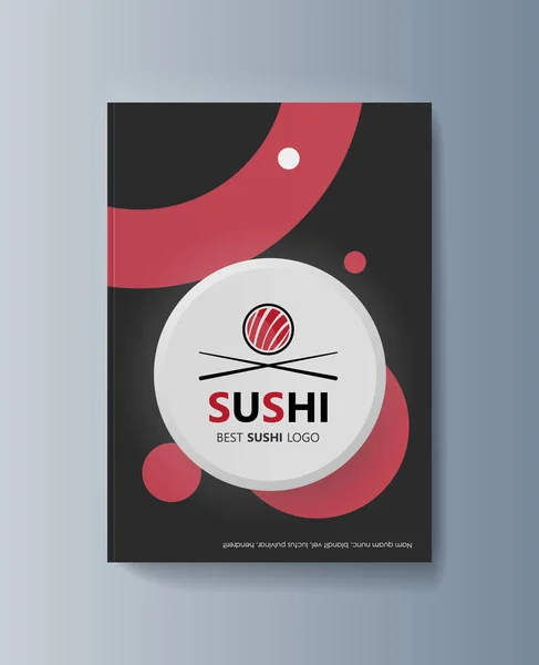 Geschäftspräsentation Sushi Werbung für Waren und Dienstleistungen — Stockvektor