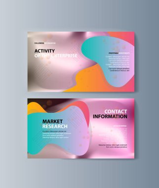 Piyasada promosyon mal ve Hizmetleri pazarlama için broşürler seti