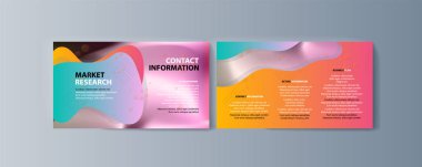 Set of brochures for marketing the promotion goods and services on market clipart