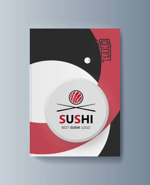Geschäftspräsentation Sushi Werbung für Waren und Dienstleistungen — Stockvektor