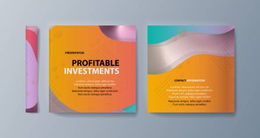 Piyasada promosyon mal ve Hizmetleri pazarlama için broşürler seti