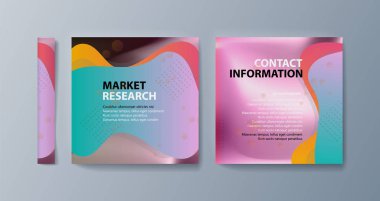 Piyasada promosyon mal ve Hizmetleri pazarlama için broşürler seti