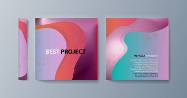 Piyasada promosyon mal ve Hizmetleri pazarlama için broşürler seti