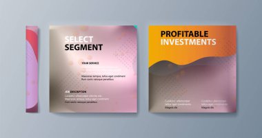 Piyasada promosyon mal ve Hizmetleri pazarlama için broşürler seti