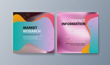 Piyasada promosyon mal ve Hizmetleri pazarlama için broşürler seti