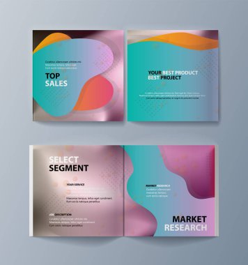 Piyasada promosyon mal ve Hizmetleri pazarlama için broşürler seti