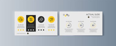 Piyasada promosyon mal ve Hizmetleri pazarlama için broşürler seti