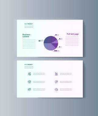 Pazardaki promosyon mal ve hizmetlerinin pazarlanması için broşür bilgi grafikleri seti