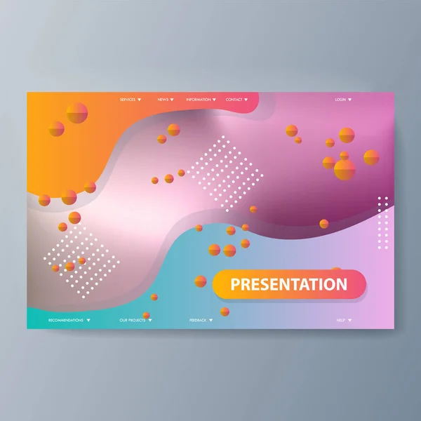 Üzleti prezentáció brossúra termékek és szolgáltatások — Stock Vector