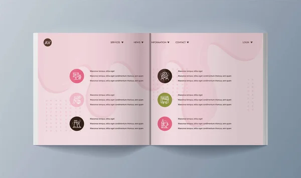 Ensemble de brochures pour la commercialisation de la crème glacée promotionnelle sur le marché — Image vectorielle