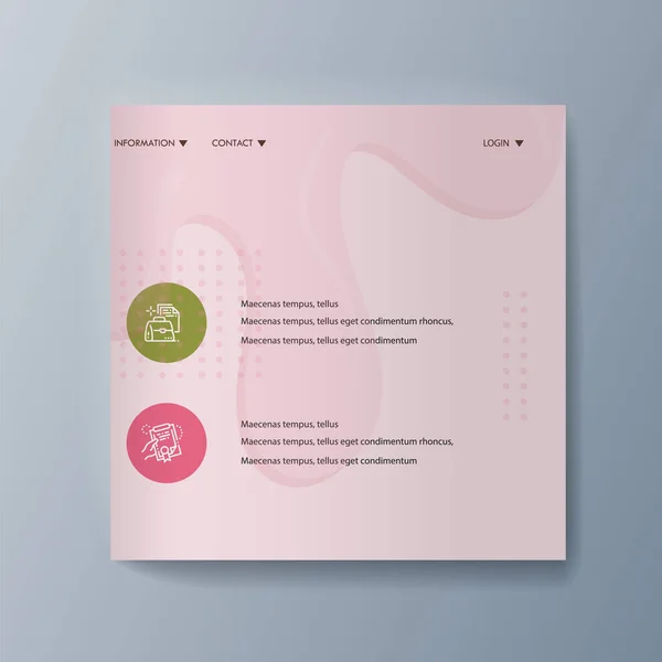 Brochure de présentation commerciale publicité crème glacée et prestation de services — Image vectorielle