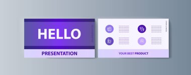 Pazardaki promosyon mal ve hizmetlerinin pazarlanması için broşür bilgi grafikleri seti