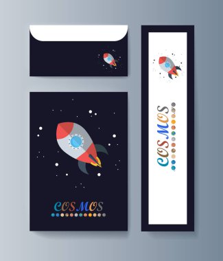 Uzay araştırmaları ve yerçekimi araştırmaları için broşürler seti