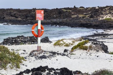 Lanzarote Sahili yakınlarında Lifebuoy