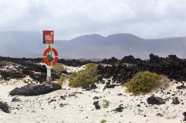 Lanzarote Sahili yakınlarında Lifebuoy
