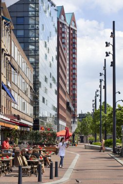 terrace of a caf�� on the Botersloot in Rotterdam 