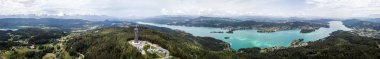 Lake Woerthersee Avusturya dron görünümü