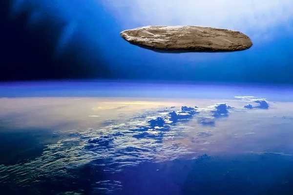 Oumuamua Een Mild Actieve Komeet Eerste Interstellaire Object Gedetecteerd Door — Stockfoto