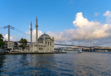 Ortakoy mosque and Bosphorus bridge, Istanbul, Turkey clipart