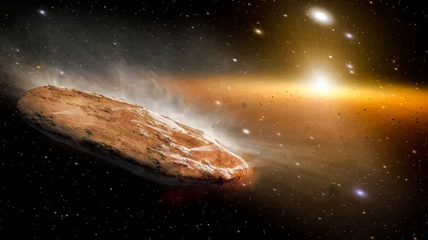 Oumuamua Jest Umiarkowanie Aktywne Komety Pierwszy Obiekt Międzygwiezdnej Wykryte Przechodzące — Zdjęcie stockowe