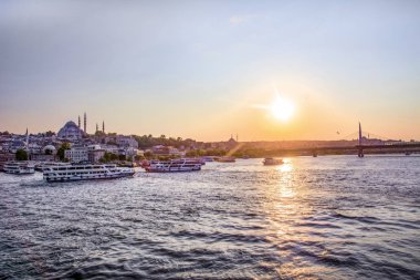 Galata Kulesi, Galata Köprüsü Karaköy bölge ve Haliç, istanbul Türkiye