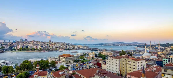 Torre Galata Puente Galata Karakoy Cuerno Oro Istanbul Turquía — Foto de Stock