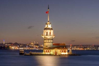 İstanbul, Türkiye 'deki Bakire Kulesi (KIZ KULESI - USKUDAR)