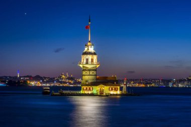 İstanbul, Türkiye 'deki Bakire Kulesi (KIZ KULESI - USKUDAR)