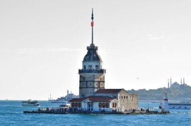 İstanbul, Türkiye 'deki Bakire Kulesi (KIZ KULESI - USKUDAR)