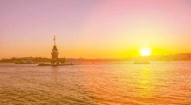 İstanbul, Türkiye 'deki Bakire Kulesi (KIZ KULESI - USKUDAR)