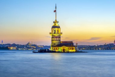 İstanbul, Türkiye 'deki Bakire Kulesi (KIZ KULESI - USKUDAR)