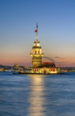 İstanbul, Türkiye 'deki Bakire Kulesi (KIZ KULESI - USKUDAR)