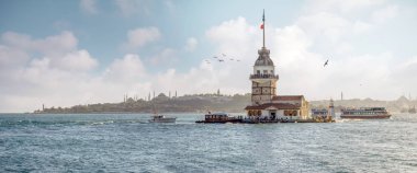 İstanbul, Türkiye 'deki Bakire Kulesi (KIZ KULESI - USKUDAR)